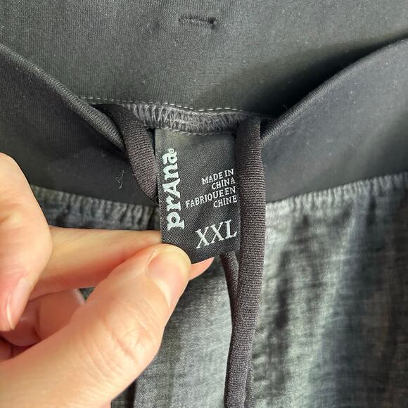 PrAna Vaha Balance Pant Mens XXL Gray Hemp Drawstring Pockets Straight Leg - Picture 9 of 12